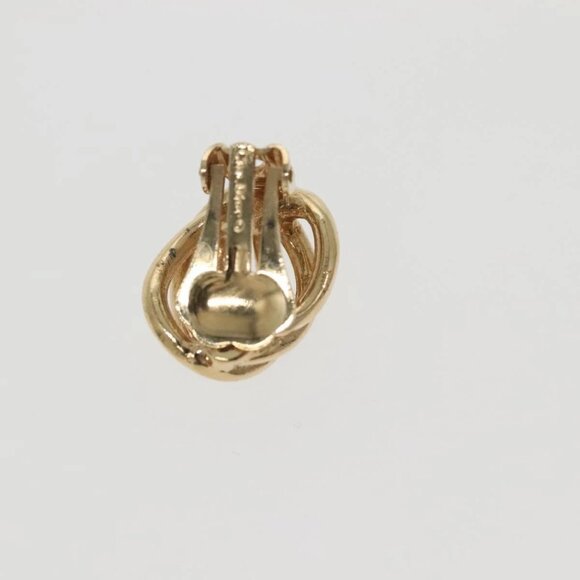 Christian Dior Earring Metal Gold Auth 142049 - Picture 3 of 9